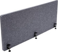 Clamp-on 60" x 24" Desk Divider Privacy Panel for Office Privacy Sound Absorbing Screen Acoustic Partition Divider Stand Up Desktop Divider Portable Cubicle Panel, Grey