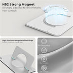 Nillkin Adhesive Tablet Stand, 0.14 inch Invisible Slim iPad Holder, Stepless Adjustable Stand, Built-in Back Magnets, Compatible with Tablets Up to 10.4-13.2 inch, Grey