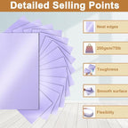 Silunkia 100 Sheets Purple Shimmer Cardstock 8.5 x 11 Cutting Paper, 75lb Heavyweight Craft Paper Card Stock for Card Making, Business Cards, Invitations, Thank You Cards