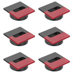 PATIKIL 2.8inch Desk Grommet, 6Pcs Cable Grommet Wire Management Cable Hole Cover Cord Organizer for Office Home Table Countertop, Black Red