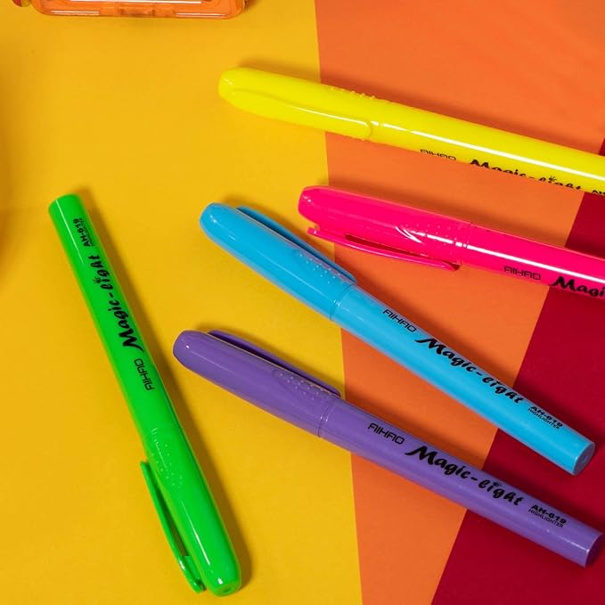 AIHAO Highlighters Assorted Colors, Chisel Tip Highlighter Pens, Pocket-Style, Assorted Ink Colors, 24 Pack