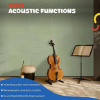 EVENRISING Acoustic Panels 6 Pack, Soundproof Wall Panels 23.6 x 23.6 Inches, Large Decorative Sound Absorbing Panels,Self-Adhesive Acoustic Treatment for Home Studio Office, VerdeLux