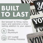 The Sign Shoppe Rustic Custom Metal Sign - Custom Sign for Indoor or Outdoor Use (Rustic Black, 15x15 inches)