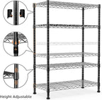 M MZG 1000 lbs Storage Shelving Steel Heavy Duty 4-Tier Utility Shelving Unit Steel Organizer Wire Rack for Home,Kitchen,Office (13.7" D x 29.5" W x 47.2" H)