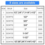 SimCos 18 Gauge 1/4" Narrow Crown Staples, Galvanized Upholstery Staples for 18 GA Pneumatic or Electric Stapler or Staple Gun (5/8"-3000 PCS)