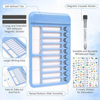 Audab Dry Erase Chore Chart for Kids, Magnetic Whiteboard Checklist Board, Chore Checklist Slider to Do List Board, Daily Routine Chart Schedule Board Task Tracker for Home Refrigerator, Wall, Desk