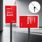 DISPLAYSWORKER Adjustable Heavy Duty Pedestal Sign holder floor Stand, acrylic sign stand poster stand , Standing Floor for 8.5 x 11 inch,Black (black, acrylic frame 8.5-x-11-inch)