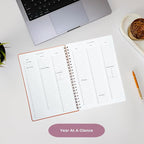 Merely Home | Ultimate Yearly, Daily, Weekly, Monthly Planner | 8.25" x 11.75" | To Do List Notebook for Work | Simple Design | Multiple Layouts | Academic Planner and Organizer Notebook (Rust, Yearly Planner - Portrait)