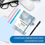 MOSA BEAR Password Keeper Book with Alphabetical Tabs，4.3"x5.7" Small Password Books for Seniors Password Notebook for Internet Website Address Log in Detail(NZQL)