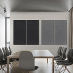 2” Thick Acoustic Panels with Hanging Hardware, 2 PCS 47.2” x 23.6” Fiberglass Sound Absorbing Panels for Home Theater Church Office Wall,Heather Grey
