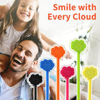 SOOOEC Magnetic Cable Ties, 8 Pack 7.2" Magnetic Twist ties Cute Cloud Design, Silicone Zip Ties with Strong Magnet for Bundling and Organizing, Fridge Magnets, Assorted Colors.