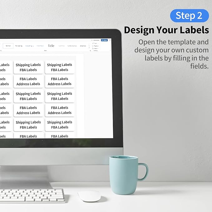 2"x4" Shipping Address Labels, 10-UP Blank Mailing Labels, White Self-Adhesive Customized Stickers for Inkjet and Laser Printer [2000 Sheet, 20000 Labels]