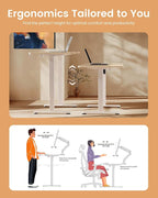 Ergear Height Adjustable Electric Standing Desk, 63x 28 Inches Sit Stand up Desk, Large Memory Computer Home Office Desk (Natural) (EGESD7N)
