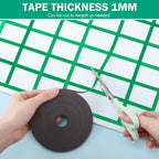 AmazingSpark Magnetic Tape Roll Thin Strips, 1/4 Inch x 33 Feet Magnetic Board Dividers Whiteboard Graphic Decorative Tape Marking Line for Classroom Office Art Accessories(Green)