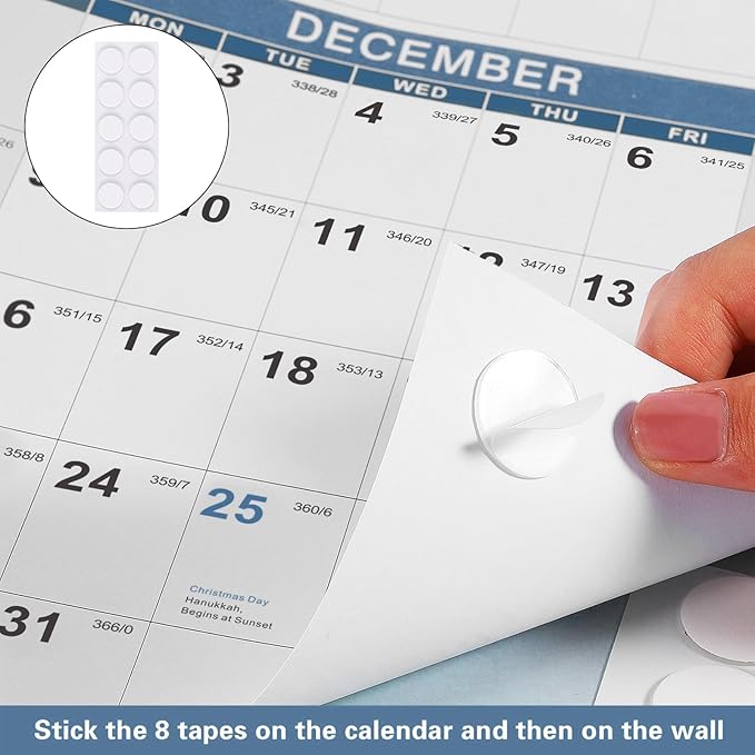 2024-2025 Wall Calendar 34.8" x 22.8" Large Vertical Yearly Wall Hanging Calenda with Julian Date from July 2024 to June 2025 Thick Paper Calendar 12 Month Annual Planner for Office Fridge(Blue)