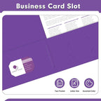 Two Pocket Folders, PANDRI 50 Pack 2 Pocket Folders, Letter Size Paper File Folder for School Office Home Business, Purple
