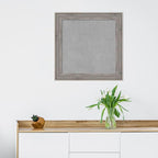 Amanti Art Grey Framed Magnetic Board 25x25 Medium Vision Board for use with Magnets, 100% Metal Sheet to Display Items as Office Decor or for Home Organization in mudroom, Kitchen or Kids Room