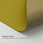 Leather Desk Mat - Non-Slip PU Desk Pad for Office and Home - Desk Organization and Accessories - Ideal for Large Mouse Pad and Desk Mats on Top of Desks (Olive Green,31.5"x 15.7")