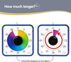 Visual Timer 7.5 inch; 60 Minute 1 Hour Countdown Timer for Kids Classroom Teaching Tool Home Office Meeting, Mechanical Countdown Clock for Exam Time Management Magnetic, Navy Blue with Colorful Disc