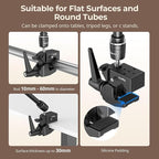 SMALLRIG Friction Magic Arm Camera Mount with Super Clamp and Platform, Overhead Camera Desk Mount Srand, Studio Space Saver, Heavy Duty Mount/Bracket for Lights, Cameras
