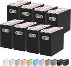 Oterri Cardboard File Organizer Box for Hanging File Folders Letter Size,File Box for Computer Desk,File Cabinet,Working Home,Office,Classroom (Black, Letter Size - 8 Packs)