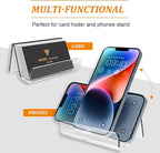 EMOMAS Acrylic Business Card Holder for Desk, Business Card Stand Desktop Business Card Holders for Exhibition，Office Acrylic Business Card Stand Display ，Capacity: 50 Cards （3 Pack）…