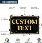 Custom Sign, Custom Street Sign, 11 Font Colors, 13 Font Styles, 4 Hole Options, 22 Sizes, 12x18 Inches, Rust Free DiBound, Fade Resistant, Made in USA by My Sign Center (Marble Tile)