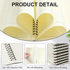 Yahenda 54 Pcs Spiral Notebook Bulk A5 Journal Lined 8.3'' x 5.5'' Writing Composition Paper Small Notepad Subject Notebook for Students Office Business Back to School Supplies (Dark Gray)