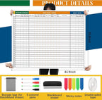 Lincia Extra Large Make Ready Board Property Management Kit, 36 x 45 Inch Make Ready Dry Erase Board with Lines Office Visual Work Checklist Project for Scheduling Tracking Progress