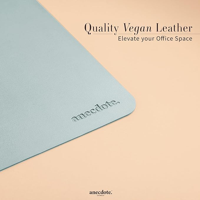 ANECDOTE Vegan Leather Desk Pad - 23.6"x17" Desk Mat for Your Office. This Quality Large Mouse Pad has Chic Elegance, Professional Look & Satisfying Touch - The Perfect Leather Mouse Pad for You!