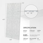 Olanglab Acoustic Wall Panels 10 Pack, 48 x 24 per Acoustic Panels Sound Absorbing, Decorative Sound Panels for Home Studio and Office, Silver Gray