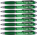 HEYZARDA Personalized Pens with Name Custom Text Logo Retractable Customized Ballpoint Pens for Church Office Business 100 Pcs, Green