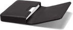 Leatherology Black Onyx Business Card Case, Magnetic Closure ID Holder, Full Grain Leather