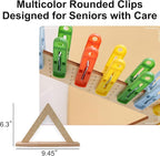Dementia Activities for Seniors - Wooden Color Matching Clip Game Designed for Alzheimers Elderly, Activities & Memory Games for Dementia Seniors Patients
