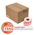 Methdic 2"x 3" Fragile Stickers 500 Labels Per Roll Strong Adhesive (Handle with Care,Do Not Drop,Thank You) Labels for Shipping and Moving