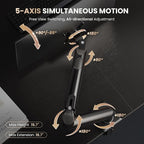 SIAGO Single Monitor Stand, 15 to 32 Inch Monitors Arm, Adjustable Mount with C-Clamp and Grommet Installation, Made of Iron and Al, VESA Monitor Stand for Desk - Fits 4.4 to 19.8lbs Monitors
