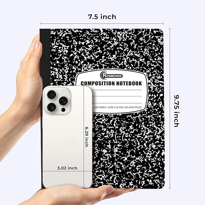 1000 Pack (Pallet) Composition Notebooks Bulk, College Ruled, Pallet of Notebooks, 200 Pages (100 Sheets), 9-3/4 x 7-1/2, Bulk Notebooks for School, College & Office, 4-7 Days Transit