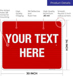 Personalized Custom Red Background Customize for Office, Business, Workplace, Home, Airbnb, Delivery Sign, 24x30 Inches, 3M EGP Reflective .080 Aluminum, Fade Resistant, Made in USA by Sigo Signs