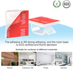 60 PCS XHF 3/4” Adhesive Cable Wire Clips Clear, Outdoor Christmas Light Clips, Cable Staples Cable Management Wire Organizer Cord Holder for Under Desk, Car, Wall, TV PC Ethernet