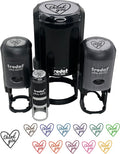 Thank You in Heart Self-Inking Rubber Stamp for Stamping Ink Stamper Crafting Planners - 1 Inch Medium - Pink Ink