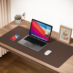 Boutilon Leather Desk Pad Protector,Non-Slip Mouse Pad,Laptop Desk Pad,Office Mouse Mat,Waterproof Leather Desk Blotter,Desk Writing Pad for Office and Home (L-Coffee,35"x 17")