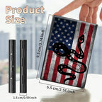 BWEGRHE Slim Credit Card Holder, Snake Flag RFID Blocking Metal Wallet for Men & Women, Aluminum Minimalist Hard Case Pocket-Sized Business Cards Organizer (Fits Up to 10 Cards)