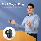 Presentation Clicker PowerPoint Wireless Presenter Remote: USB C Laser Pointer Computer Clickers, Hyperlink Finger Ring Project Power Point PPT Clicker for Mac Laptop Office, Google Slide Advancer