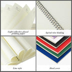 Leelosp 12 Pack Small Spiral Notebook A5 Lined College Ruled Spiral Journal Notebook 5.5 x 8.3 Inch Kraft Cover, 120 Pages for Work Students Office Business(Purple, White, Blue, Green, Red and Black)