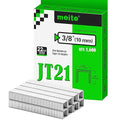 meite JT21 Staples, 3/8 Inch Galvanized Fine Wire Staples for Staple Gun - 7/16" Crown JT21 Staple Refill, Ideal for Upholstery, Crafts, Furniture (1 Case)