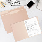 Color File Folders, 1/3-Cut Tabs, Letter Size, 6 Colors Organizer File Folders for School Home Office Business (18, Pastel Colors)
