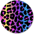 IMAYONDIA Cheetah Animal Print Gaming Mouse Pad,Colorful Leopard Round Mouse Pad Small,Color Pattern Personalized Design Mouse Pads,Non-Slip Rubber Base Mousepad for Laptop,Office Decor for Women Desk