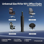9 Inches to 15 Inches Short Office Chair Cylinder Replacement, 5.5" Stroke, Heavy Duty 1000 lbs, Lower the Seat Height by 2", Fits for Office Chair High Base Short Person, Class4 (Sinking 2.4")