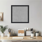 Amanti Art Black Framed Magnetic Board 18x18 Small Vision Board for use with Magnets, 100% Metal Sheet to Display Items as Office Decor or for Home Organization in mudroom, Kitchen or Kids Room