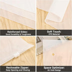 Svaldo Packaging Bags, 5 Sizes 12x16" 10x13" 8x10" 12x8" 10x7" Pack of 50, 3 Mil Thick Plastic Shipping Bags for Business Clothing Packing Craft & Hobby Storage, Frosted, with Vent Hole
